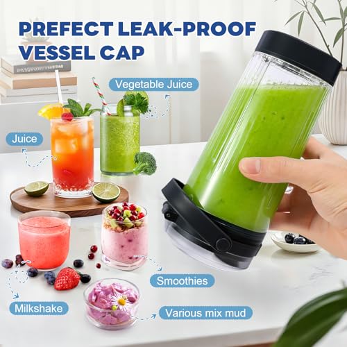 PCTTOIL 18 oz Blending Vessel Accessories Compatible with Ninja Blast Portable Blender, Blender Cup with Sip & Seal Lid, Replacement for Ninja Blast BC151BK BC151NV BC151CR BC151ND BC151EM (Black) - Image 5