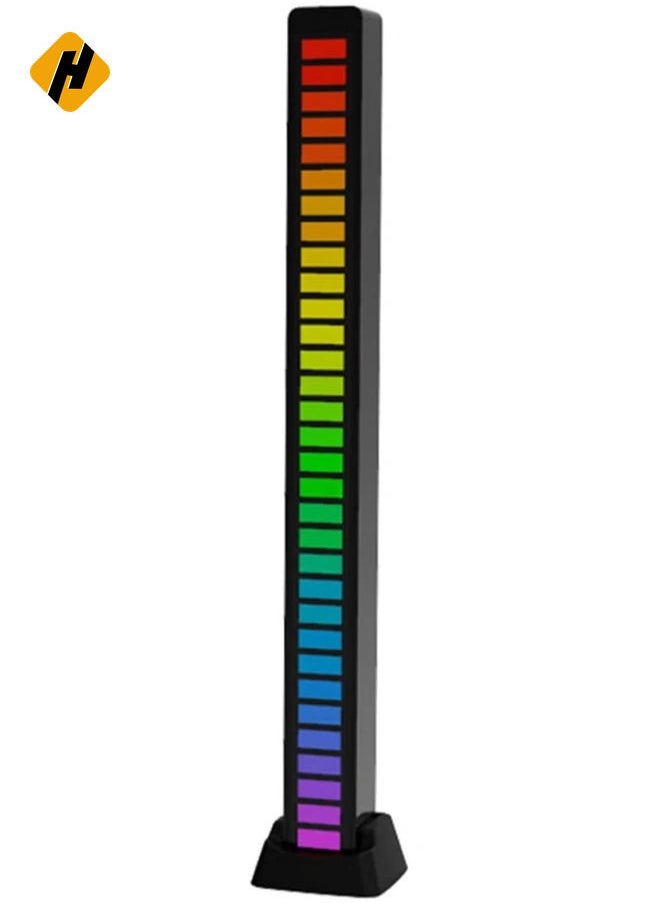 HuHa D08-RGB Smart LED Light Bars Car Sound Control Rhythm Light RGB Voice-Activated Music Atmosphere Lights Tube with 32 LED 18 Colors Built-in Battary 32 Bit for Car Gaming PC TV Room  - Image 1