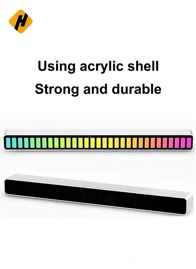 HuHa D08-RGB Smart LED Light Bars Car Sound Control Rhythm Light RGB Voice-Activated Music Atmosphere Lights Tube with 32 LED 18 Colors Built-in Battary 32 Bit for Car Gaming PC TV Room  - Image 4