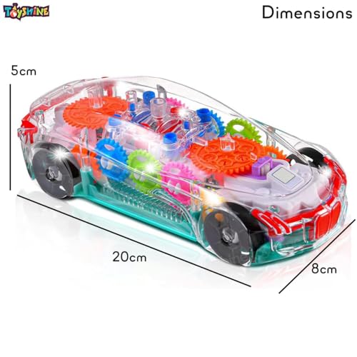Toyshine Concept Musical and 3D Lights Kids Transparent Car, Toy for 2 to 5 Year Kids Baby Toy, Multicolor - Image 4