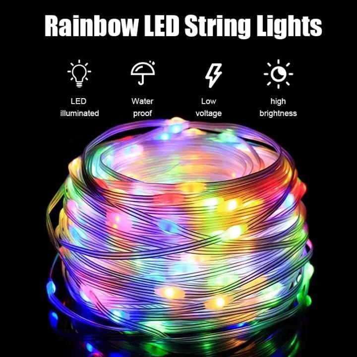 DREWIT STAR RGB USB Twinkle Smart Fairy Light String 10 Meter White Wire Music Bluetooth Mesh App Ir Remote DIY Control Sync Color Chasing Ip65 Multicolor Led - Image 2