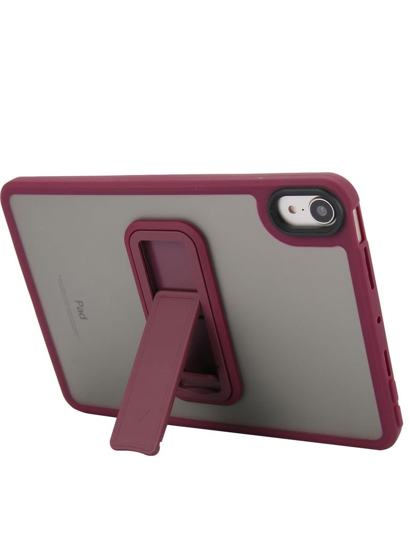 Case Compatible with iPad Mini 7 (A17 Pro) 2024/Slim Lightweight Shell  TPU Bumper + PC Translucent Matte Anti-Scratch Back Cover with Kickstand - Image 3