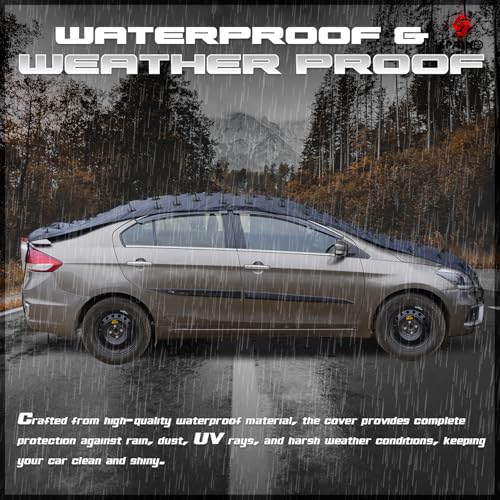 Spaiko 14 FT 55 INCH Spikes Car Body Cover Dog Protection Cover for Big Sedan and SUV Cars (Grey | 14FT x 55 INCH) - Image 5