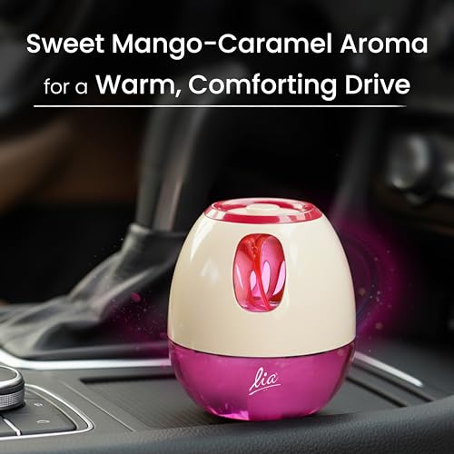 Cycle Lia Car Freshener Gel |Mango Caramel (Joyful) Fragrance 45 Gm|Lia Dashboard Gel Car Air Freshener|Car Perfume Car Accessories - Image 2