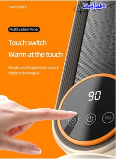 Joyelink Space Heater for Indoor Use, 1200 Watt Electric Portable PTC Ceramic Heater with Timer, Digital Display, Room Heater with Remote Control, Fast Heating, Safe for Office, Bedroom  - Image 4