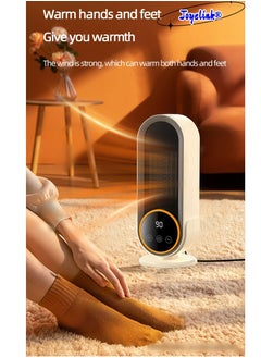 Joyelink Space Heater for Indoor Use, 1200 Watt Electric Portable PTC Ceramic Heater with Timer, Digital Display, Room Heater with Remote Control, Fast Heating, Safe for Office, Bedroom  - Image 2