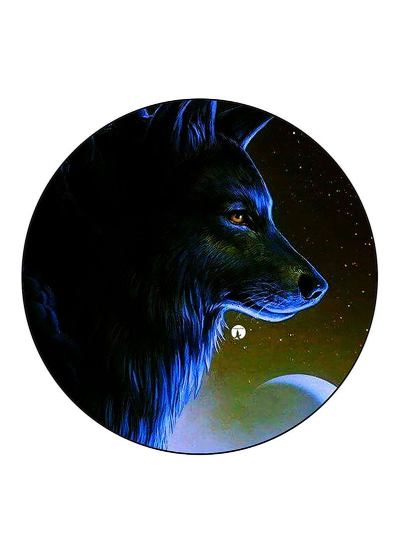 RKN دبوس كبير مطبوع بتصميم ذئب متعدد الألوان - Image 2