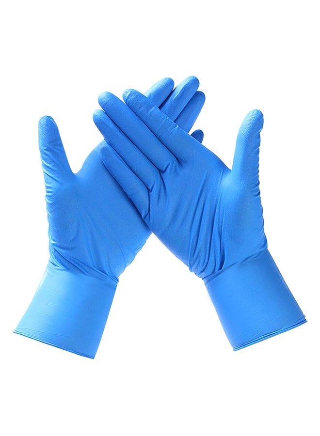 NIBEMINENT 100-Piece Nitrile Gloves Blue Medium - Image 1