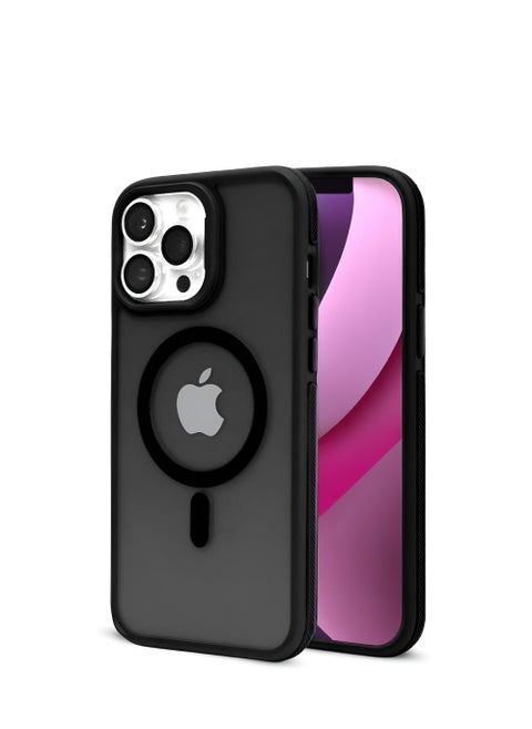MagSafe Compatible Case for iPhone 13 Pro Max – Shockproof Matte Black with Black Accents