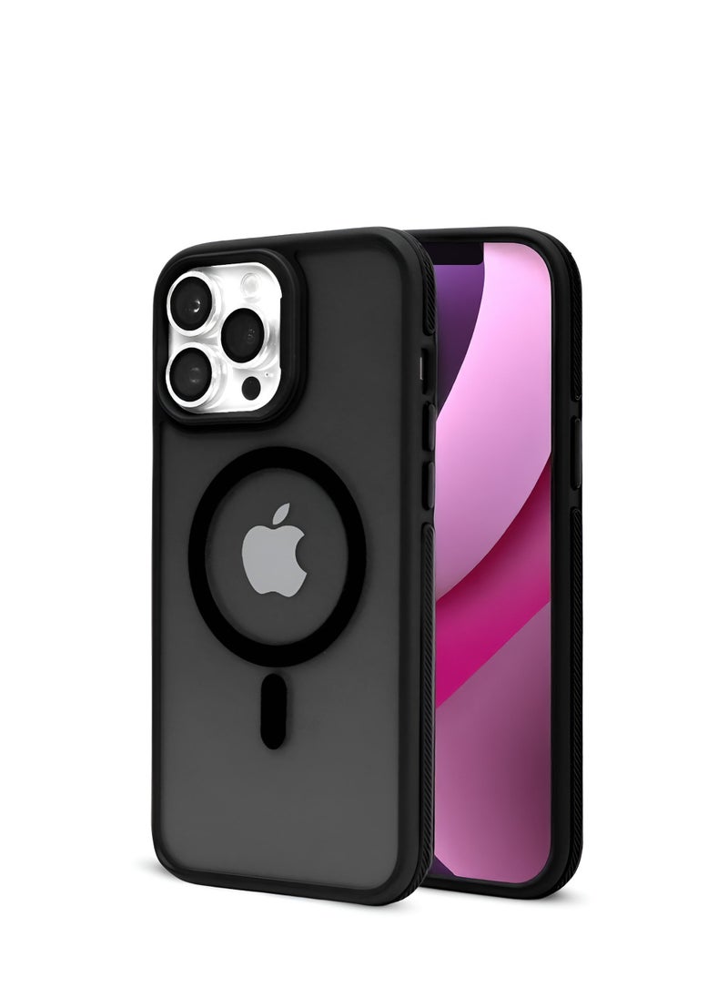 ZADUS - MagSafe Compatible Case for iPhone 13 Pro Max – Shockproof Matte Black with Black Accents - Image 1