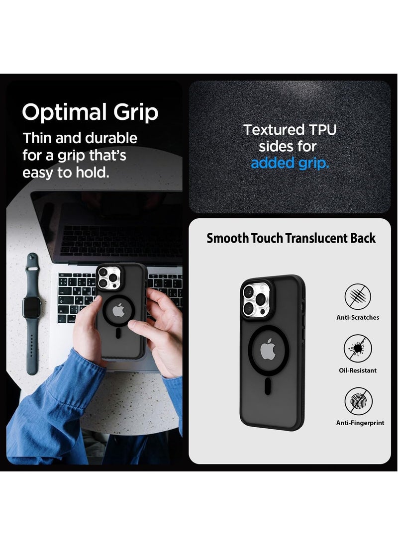 ZADUS - MagSafe Compatible Case for iPhone 13 Pro Max – Shockproof Matte Black with Black Accents - Image 1