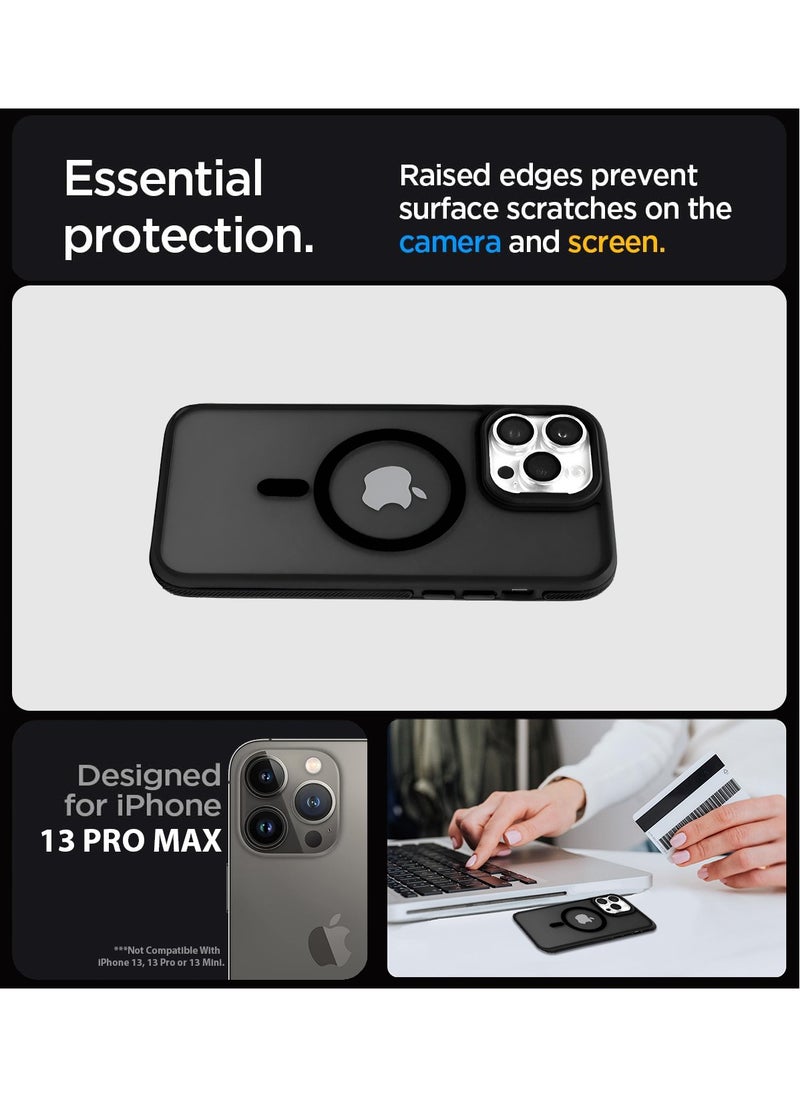 ZADUS - MagSafe Compatible Case for iPhone 13 Pro Max – Shockproof Matte Black with Black Accents - Image 1