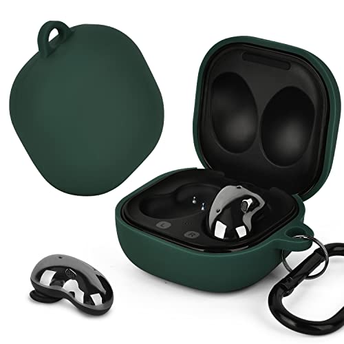 AIRSPO Silicone Case Compatible with Samsung Galaxy Buds 2 Pro/Galaxy Buds 2/ Galaxy Buds Pro/Galaxy Buds Live Case (Midnight Green) - Image 4
