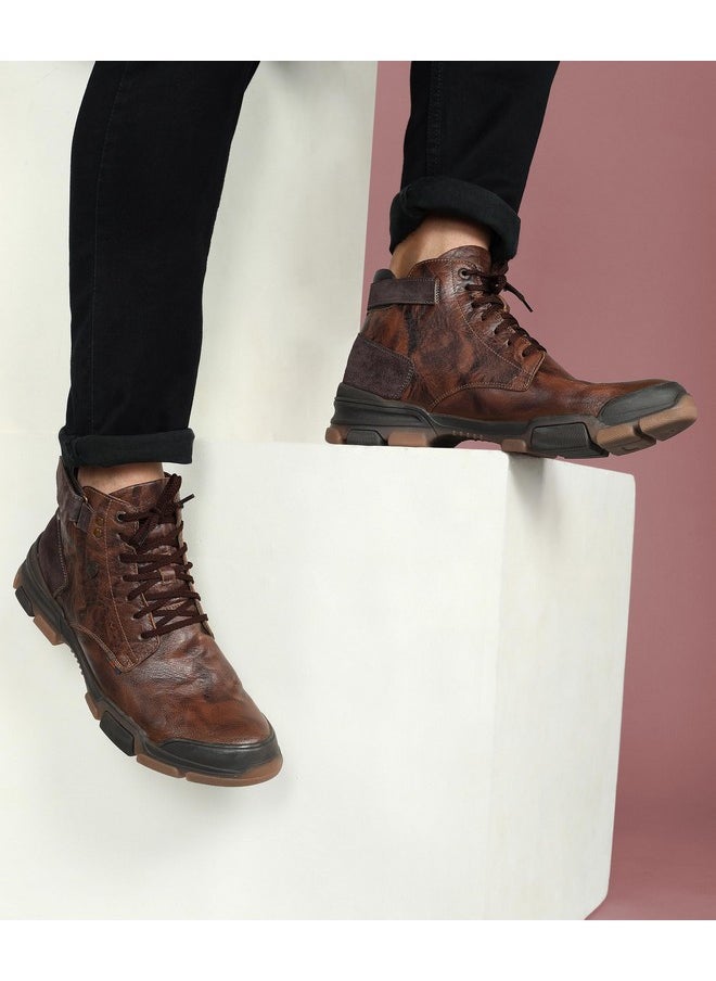 BUCKAROO - URI Genuine Leather Tan Casual Boots For Mens: Size UK 10 - Image 1