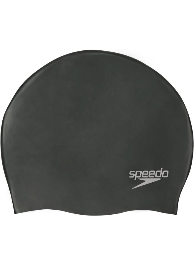 Speedo Unisex Moulded Silicone Swim Cap - Black