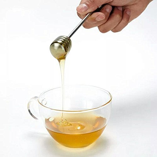 SONGZIMING Honey and Syrup Dipper Stick Server Honey Spoon 304 Stainless Steel Wand for Honey Pot Jar Containers-6.3 Inch - Image 3