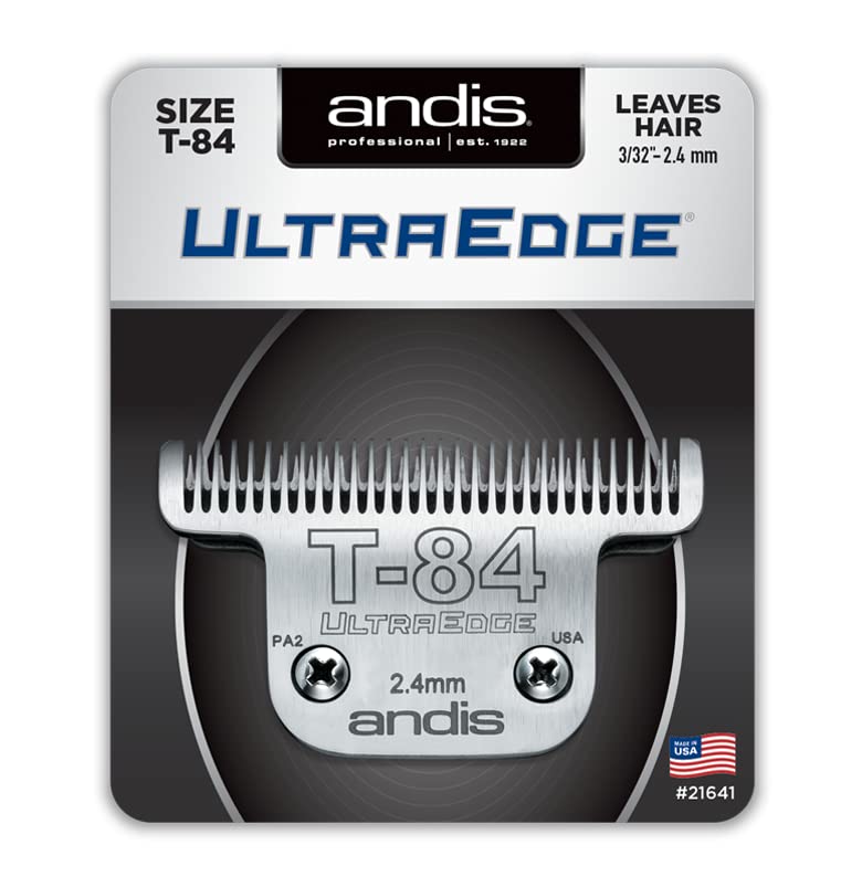 Andis Ultra Edge Detachable Pet Clipper Blade Carbon-Infused Steel Long-Lasting Blades with 3/32-Inch Cut Length for Medium-Sized Animals - Chrome - Image 3