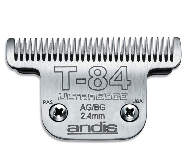 Andis Ultra Edge Detachable Pet Clipper Blade Carbon-Infused Steel Long-Lasting Blades with 3/32-Inch Cut Length for Medium-Sized Animals - Chrome - Image 1