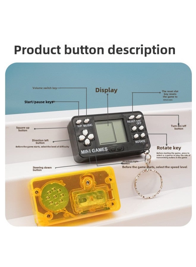 Classic Nostalgic Tetris Game Toy Gift Hanging Mini Handheld Game Machine Keychain Wholesale-Color:Macaroon Powder ]  - Image 2