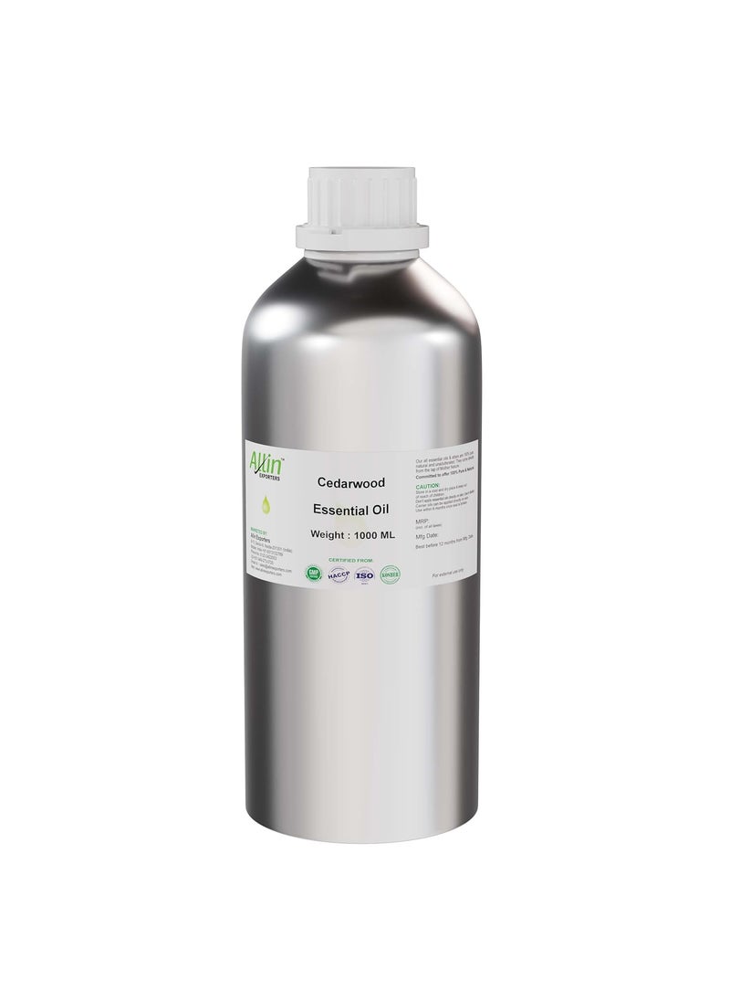 Allin Exporters Allin Exporters Cedarwood Oil 100 Pure Natural Undiluted 1000 ML  - Image 1