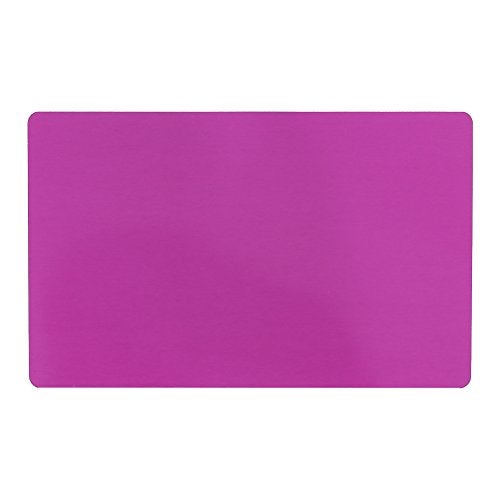 Zerodis Business Card Blanks, 50Pcs/Set Aluminium Alloy Metal Business Cards Blanks for Engraving, 5 Colors (Yellow, Blue, Purple, Black, Silver), 3.4 x 2.1 inches - Image 2