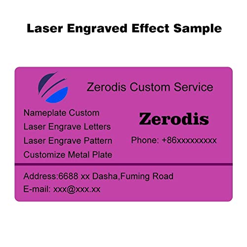Zerodis Business Card Blanks, 50Pcs/Set Aluminium Alloy Metal Business Cards Blanks for Engraving, 5 Colors (Yellow, Blue, Purple, Black, Silver), 3.4 x 2.1 inches - Image 5