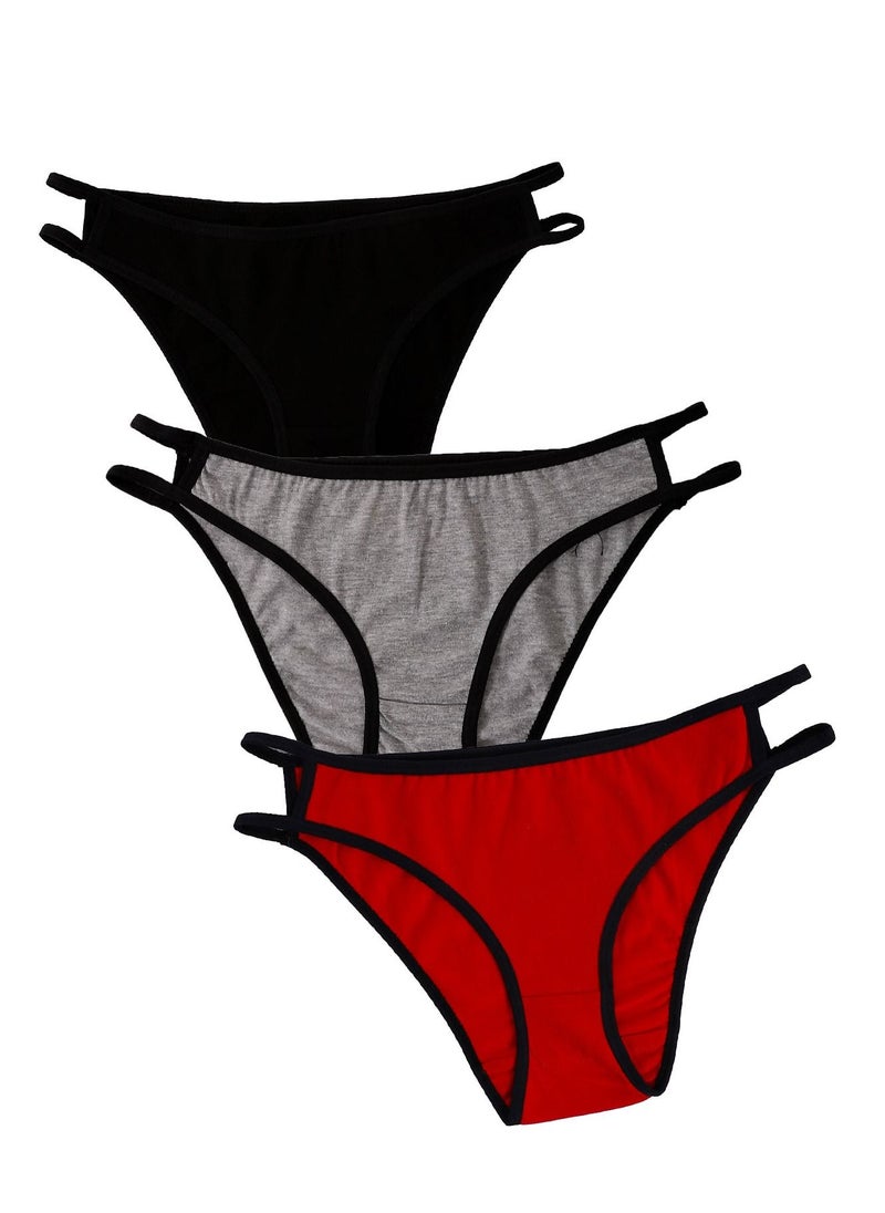 Mesery Mesery Bundle OF (3) Cotton Panties - Multicolor  - Image 1