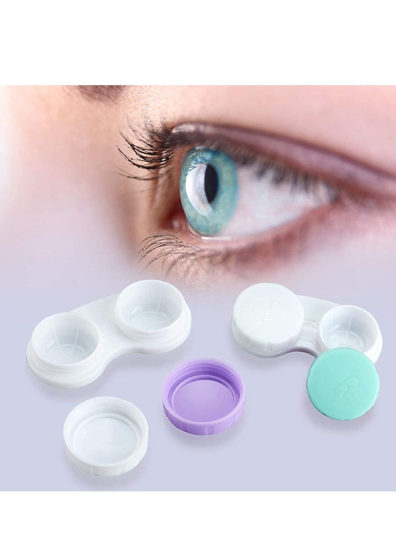 SYOSI Contact Lens Case12PCS, Box Left/Right Eyes Holder Container, Outdoor Mini Soak Storage Kit for Travel&Home  - Image 2