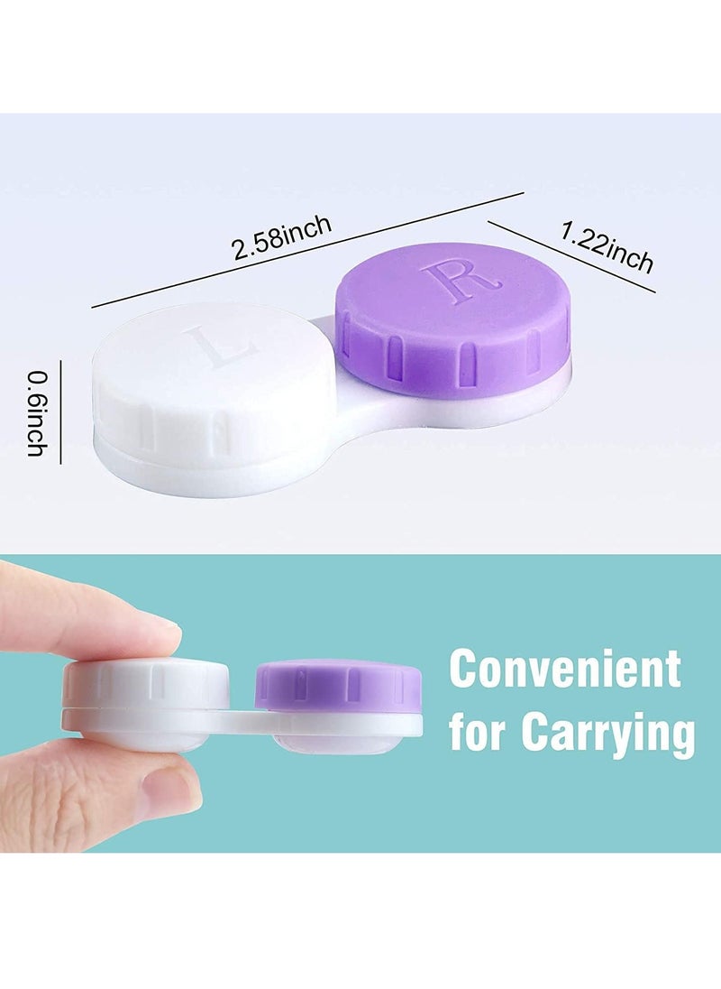 SYOSI Contact Lens Case12PCS, Box Left/Right Eyes Holder Container, Outdoor Mini Soak Storage Kit for Travel&Home  - Image 3