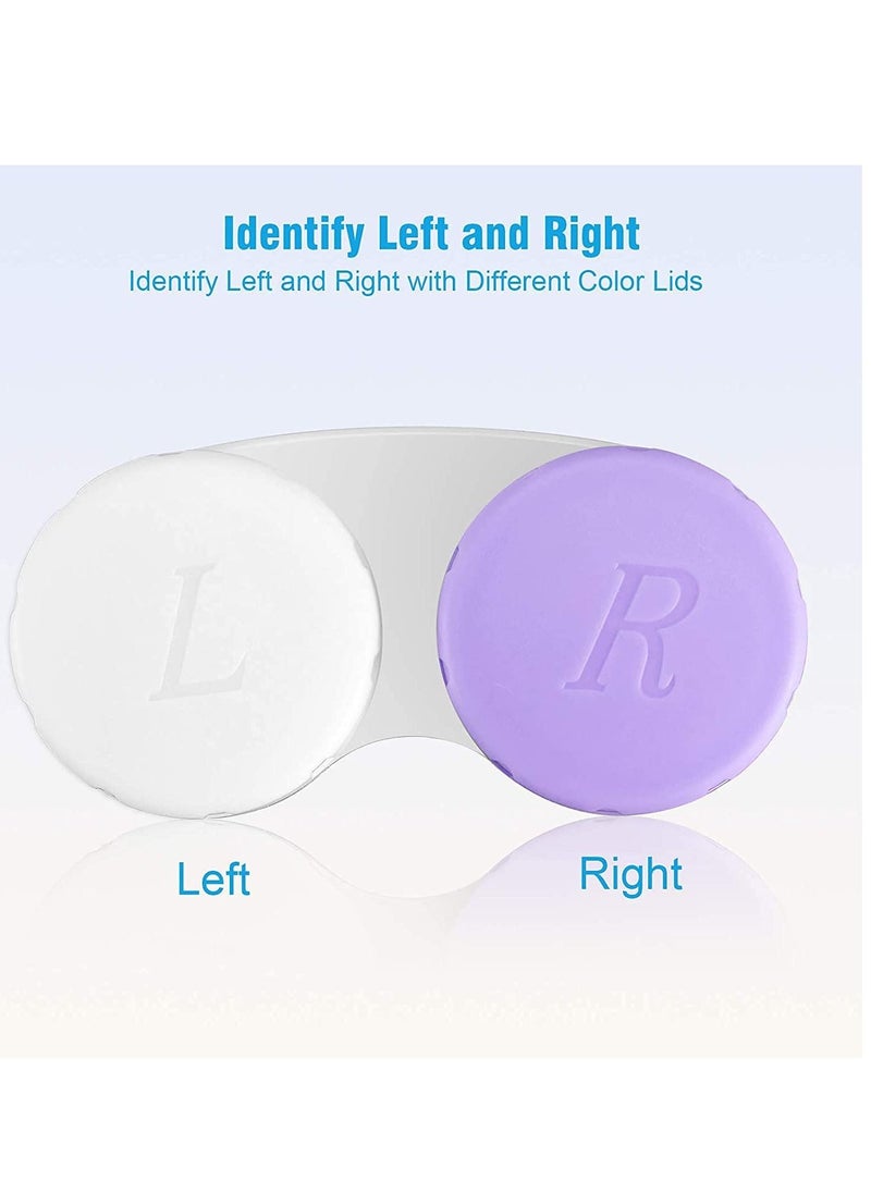 SYOSI Contact Lens Case12PCS, Box Left/Right Eyes Holder Container, Outdoor Mini Soak Storage Kit for Travel&Home  - Image 4