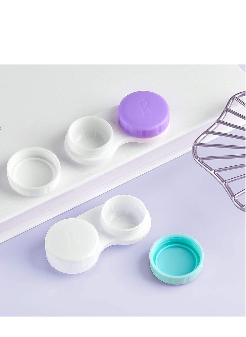 SYOSI Contact Lens Case12PCS, Box Left/Right Eyes Holder Container, Outdoor Mini Soak Storage Kit for Travel&Home  - Image 5
