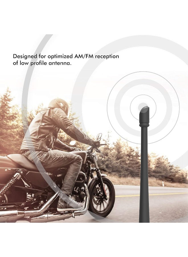 Rydonair Antenna Compatible with Harley Davidson 1998-2023 | 7 inches Flexible Rubber Antenna Replacement | Designed for Optimized FM/AM Reception - Image 3