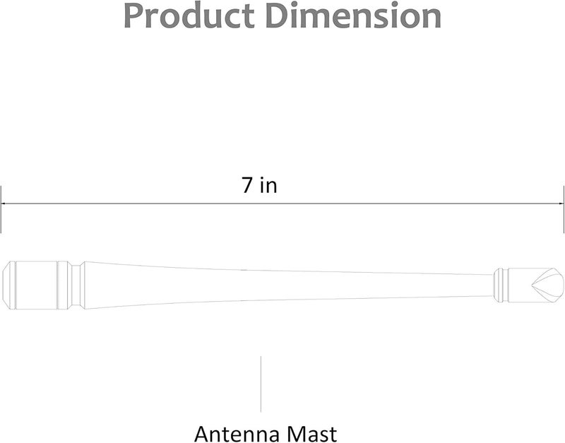 Rydonair Antenna Compatible with Harley Davidson 1998-2023 | 7 inches Flexible Rubber Antenna Replacement | Designed for Optimized FM/AM Reception - Image 5