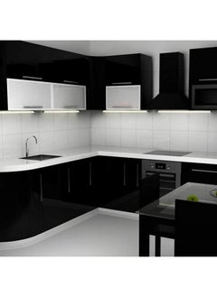 WISDOM Wallpaper Peel Stick Wallpaper Vinyl Self Adhesive Decorative Film For Wallcovering Kitchen Countertops Cabinets Furniture (Black Vinyl 24X50)  - Image 3