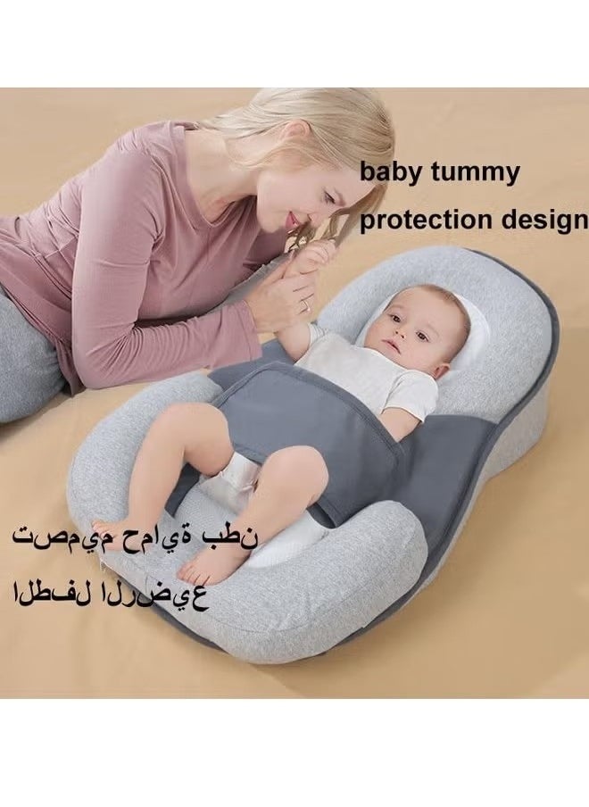 ماركة غير محددة اثنين في واحد سرير الرضاعة الطبيعية وسادة ، وسادة تغذية الرضع مريح دعم وسادة ، وسادة تغذية الرضع مع دعم حقيبة ، وسادة تغذية الرضع لتصحيح انحراف الرأس ، حامل وسادة تغذية حديثي الولادة  - Image 3