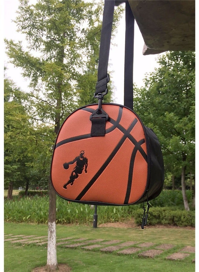 Generic Basketball Holder Bag，Single basketball Ball Tote Bag Storage Handbag with Ball Holder Pad, Anti-Scratch Compartment u0026 Handle Strap Fits - Image 3