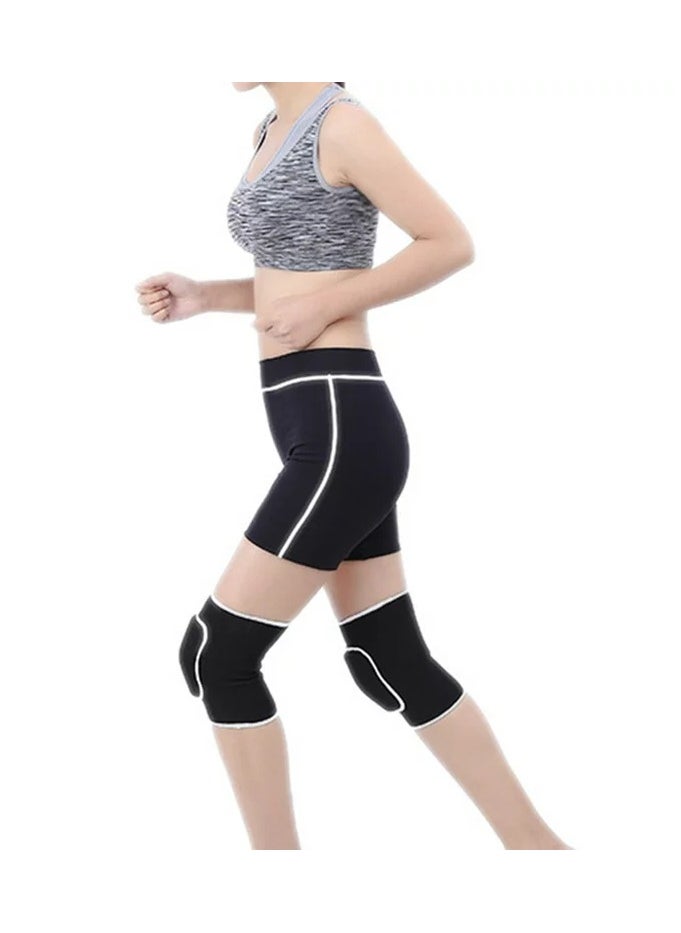 غريب - وسادات حماية الركبة للكرة الطائرة ومختلف الرياضات مقاس كبير، أسود - Image 1