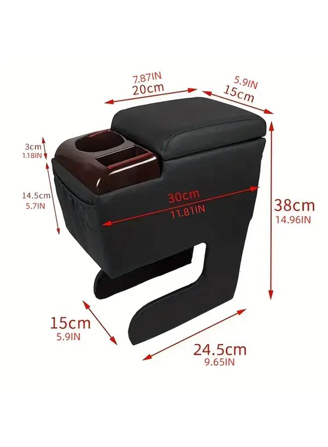 Universal Car Armrest Box Black Modification For Center Plastic No Drilling - Image 2