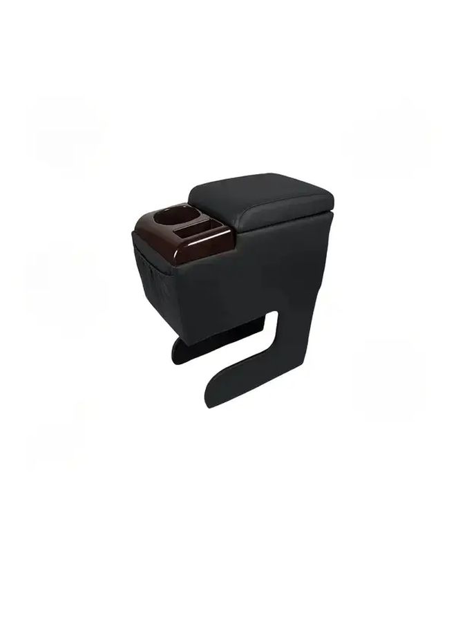 Universal Car Armrest Box Black Modification For Center Plastic No Drilling - Image 1