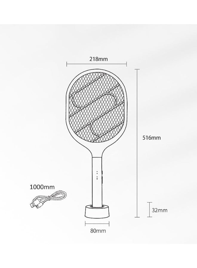 SKY-TOUCH Rechargeable Electric Mosquito Swatter with UV Light and Base Stand - Image 3