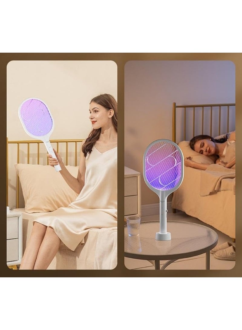 SKY-TOUCH Rechargeable Electric Mosquito Swatter with UV Light and Base Stand - Image 2