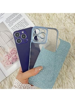 X-level iPhone 15 Pro Max/iPhone 15 Ultra Case Cover For Women Girls Glitter Luxury Flexible Plating Shockproof Full Camera Lens Protective Protection Accessories Phone Back Cover  - Image 4