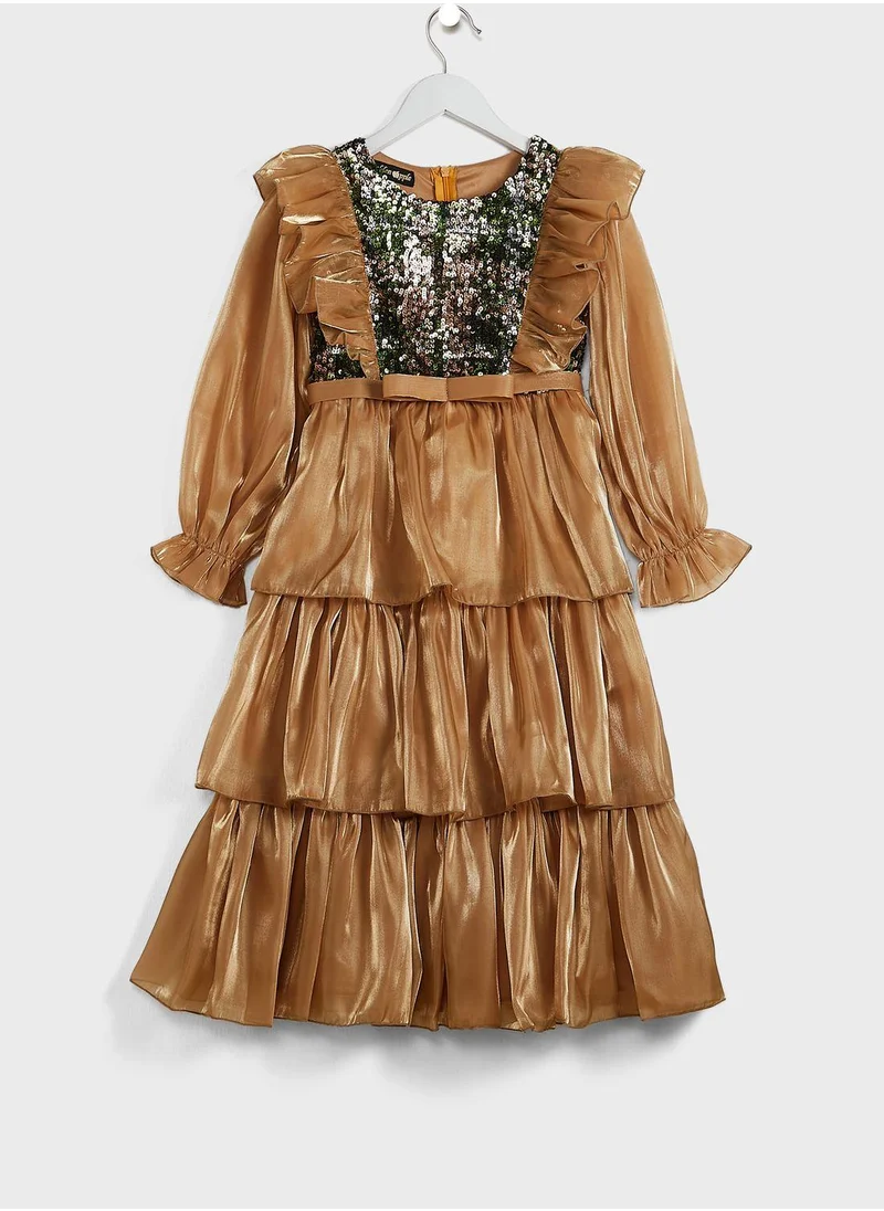 Little Golden Apple Little Layered Dress