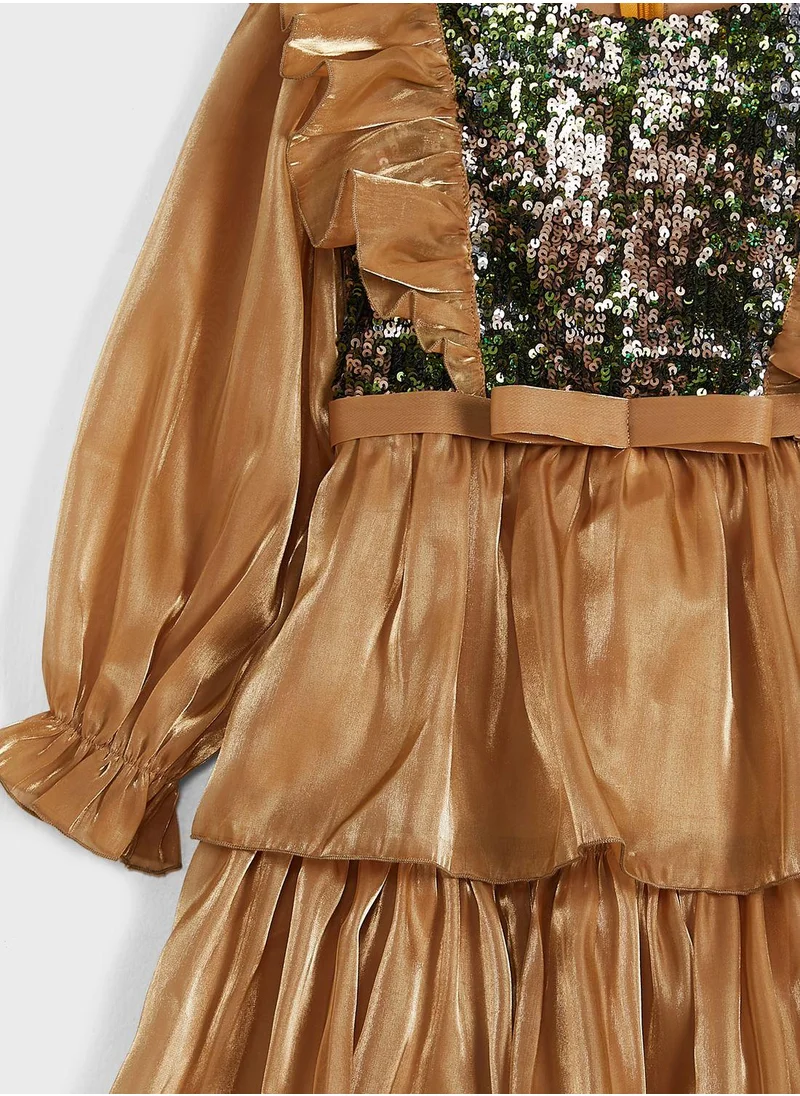 Little Golden Apple Little Layered Dress