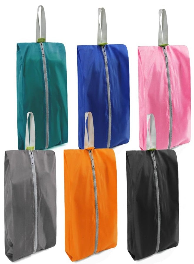 BeeGreen 6 Packs Shoe Organizer Shoe Bags For Travel with Zipper Closure, Shoe Storage Organizer with Handle Travel Bags, Black, Marx Green, White Blue, Orange, Coral Powder, Gray, Black, Marx Green, - Image 1