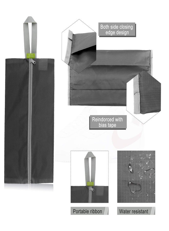 BeeGreen 6 Packs Shoe Organizer Shoe Bags For Travel with Zipper Closure, Shoe Storage Organizer with Handle Travel Bags, Black, Marx Green, White Blue, Orange, Coral Powder, Gray, Black, Marx Green, - Image 3