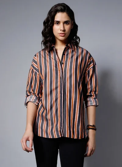 هاي ستار Women Charcoal Shirt