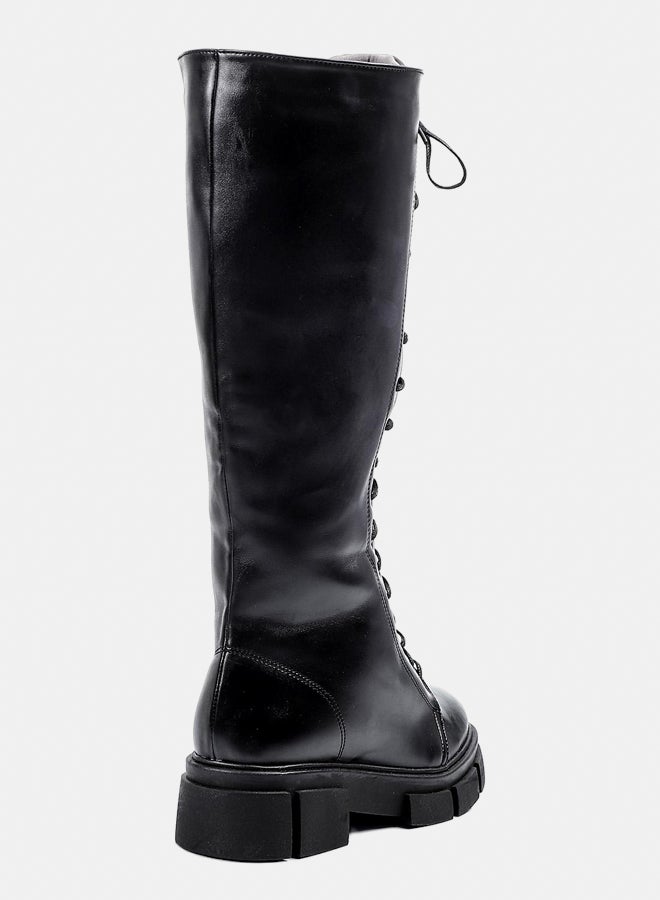 XO Style Leather Boot Black 3CM - Image 3