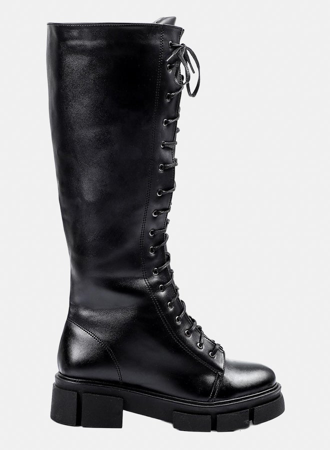 XO Style Leather Boot Black 3CM - Image 2