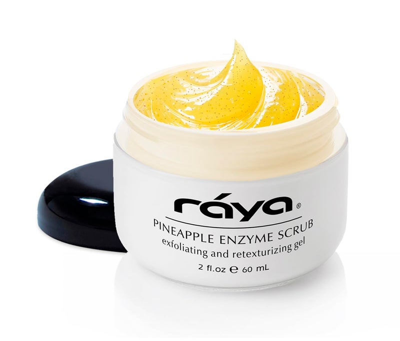 RAYA Pineapple Enzyme Facial Scrub 120  Exfoliating and Refining Facial Scrub for Combination Skin  Creates a Glowing Complexion  Made with Pineapple Enzymes and Jojoba Beads